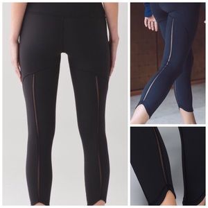 Lululemon Wunder Under SE Mesh Line Up Pants Black